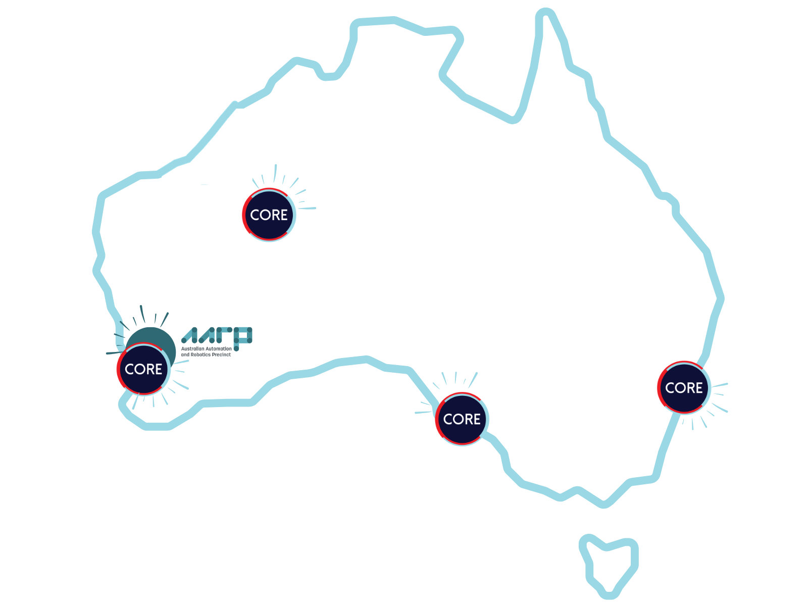 CORE hub locations across Australia